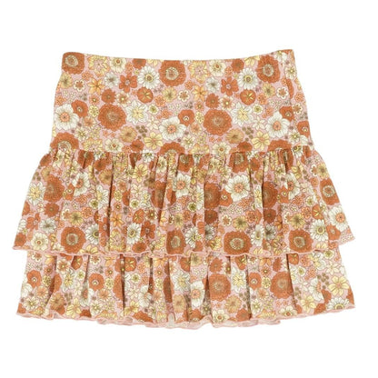 Multi Floral Midi Skirt