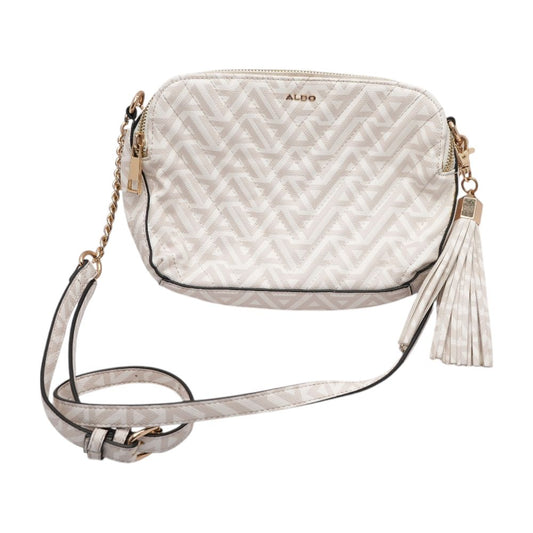 Ivory Polyester Crossbody Bag