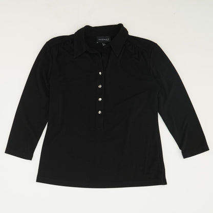 Black Solid 3/4 Sleeve Blouse