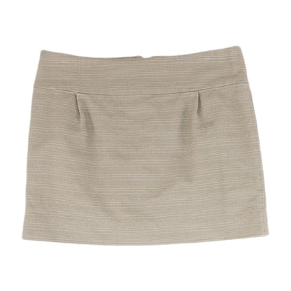 Tan Solid Mini Skirt