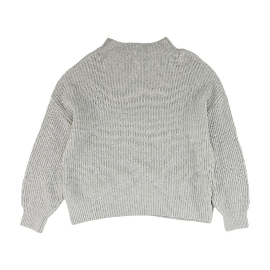 Gray Solid Mockneck Sweater