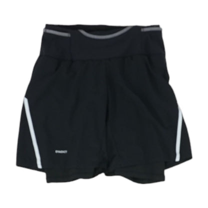 Black Solid Active Shorts