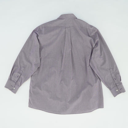 Purple Solid Long Sleeve Button Down