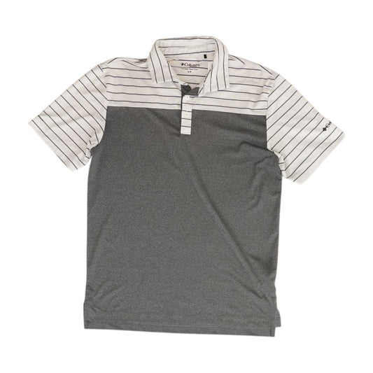 Gray Solid Short Sleeve Polo