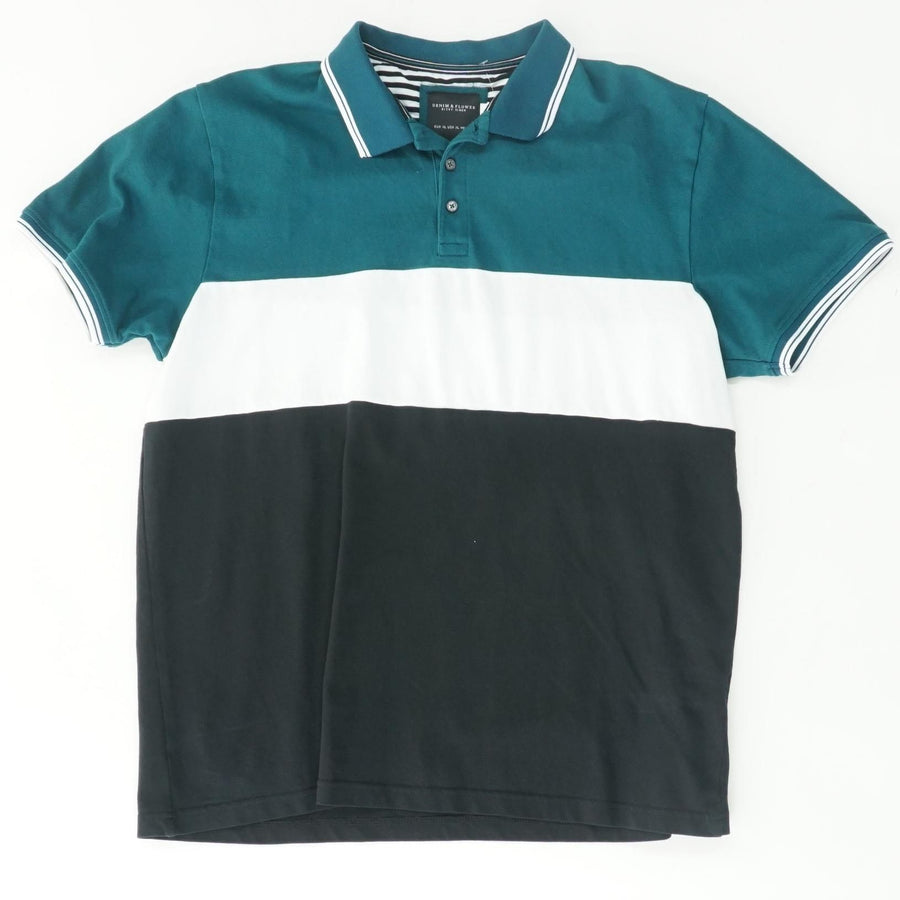 PACIFIC POLO CLUB Men's Slim Fit Short Sleeves Stripes Polo Shirt.