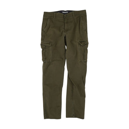 Brown Solid Cargo Pants