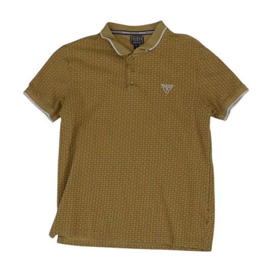 Tan Graphic Short Sleeve Polo