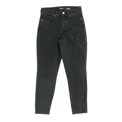 Black Solid Straight Leg Jeans