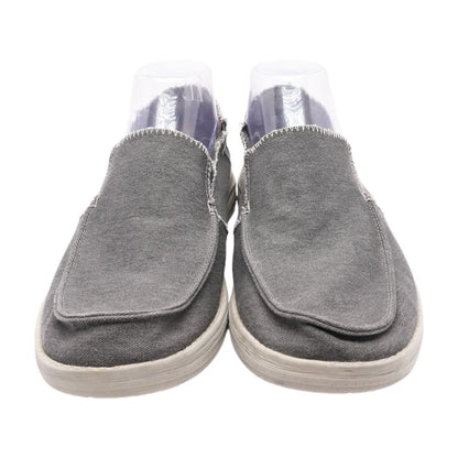 Gray Twill Slip On Shoes