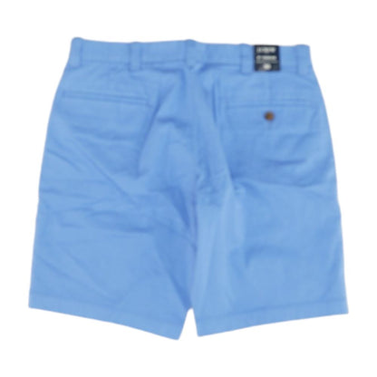 Blue Solid Chino Shorts