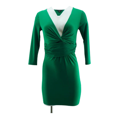 Green Solid Mini Dress