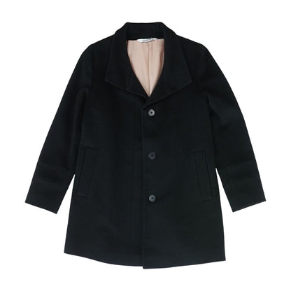 Placket Front Wool Car Coat