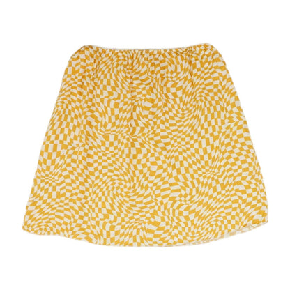 Yellow Graphic Slip Skirt