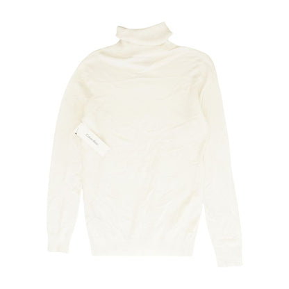 Ivory Solid Turtleneck Sweater