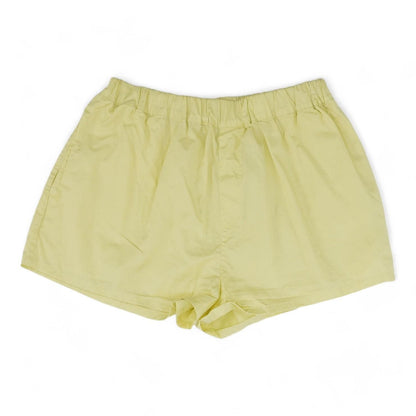 Yellow Solid Active Shorts