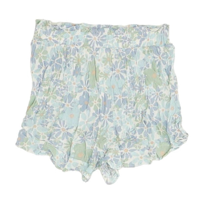 Blue Floral Active Shorts