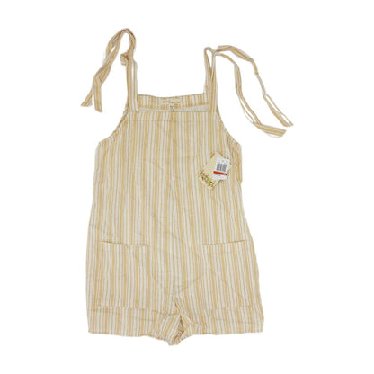 Tan Striped Romper