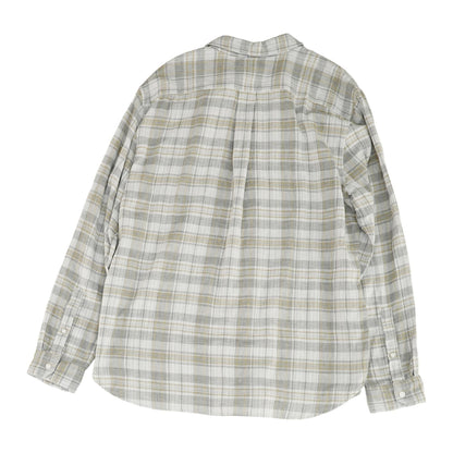 Gray Plaid Long Sleeve Button Down