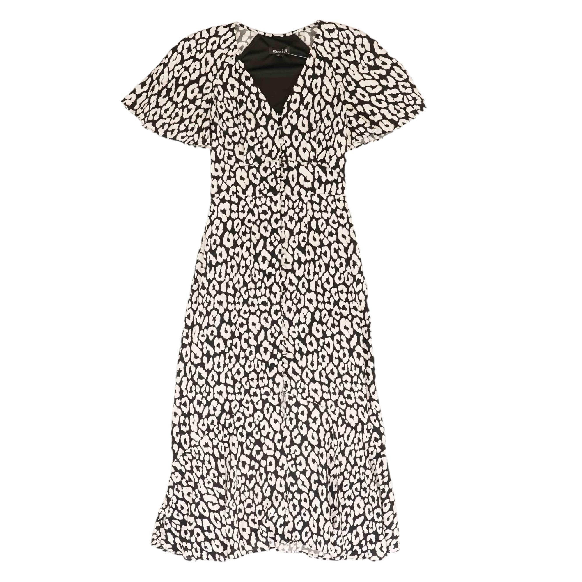 Black Animal Print Midi Dress – Unclaimed Baggage