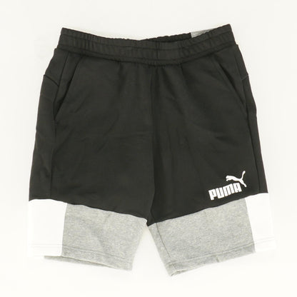 Black Color Block Active Shorts