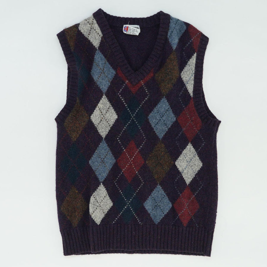 Vintage Argyle Wool V-Neck Sweater Vest | Unclaimed Baggage