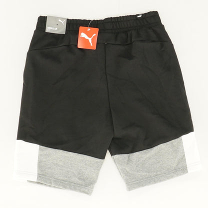 Black Color Block Active Shorts