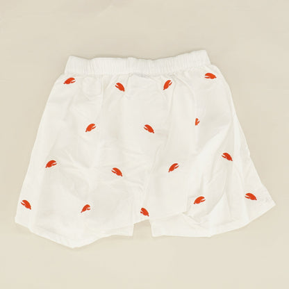 White Embroidered Detail Boxers