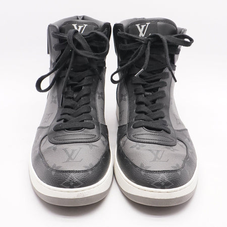 Louis Vuitton Black Leather Rivoli High Top Sneakers Size 45 Louis Vuitton