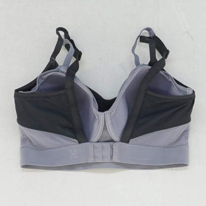 Gray Color Block Sports Bra