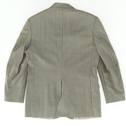 Vintage Wool Plaid Single-Breasted Sport Coat